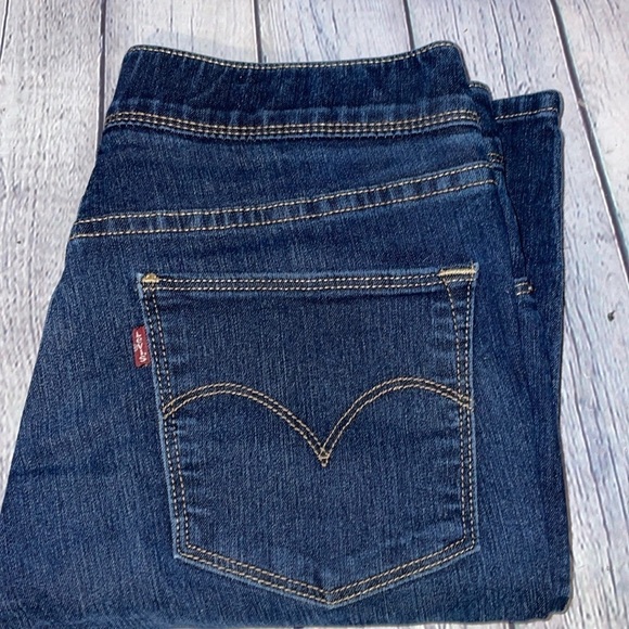 Levi's women's pull on leggings dark denim Sz6S (short) - Picture 2 of 8
